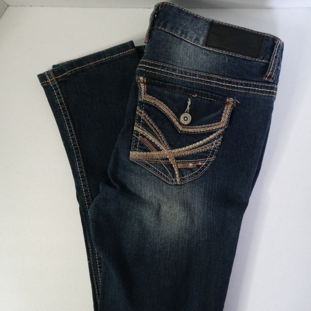 Twentyone Black by Rue21 size 5/6R dark blue low rise skinny jeans